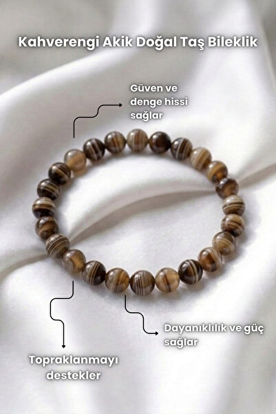 Elifsu Jewelry Natural Stone Bracelets Orange Agate Purple Agate Brown Agate ...