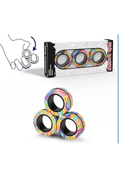 DEK Magnetic Ring Stres Giderici Manyetik Halka Oyuncak Relax Fidget Oyuncak ...