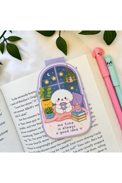 Kiraz Craft Estetik Sevimli Kitap Ayracı Seti – Kawaii Hayvanlı, Bitkili ve M...