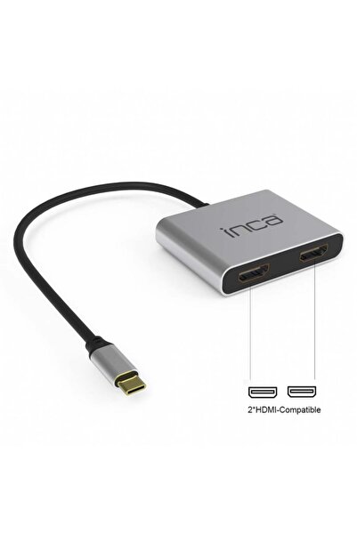 Inca Adapter ITPC-4 Typ C > 2xHDMI 4K30Hz,1xUSB-A,1xUSB-C