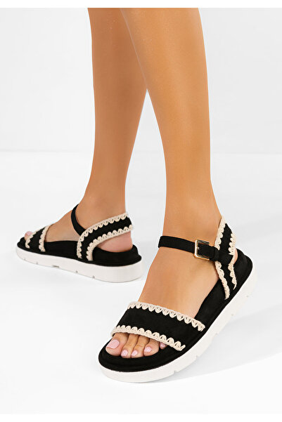 B T Shoes Sandale cu platformă Vespera negre
