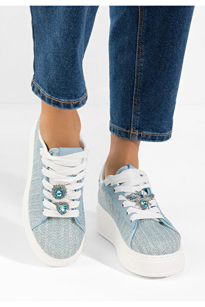 B T Shoes Sneakers cu platformă Havania albastri