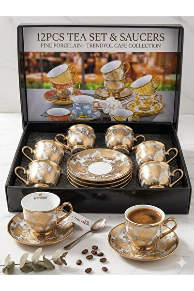 OEM Elegant Coffee Set – 6 Cups + 6 Saucers - Porcelain