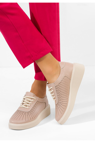 B T Shoes Women's Leather sneakers Oleiana pink
