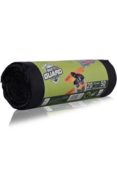 Bacti Guard Black Garbage Bags Roll 75x103cm 50 Gallon