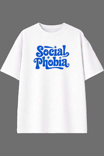 VSRN Social Design Pre-Printed White Oversize T-Shirt