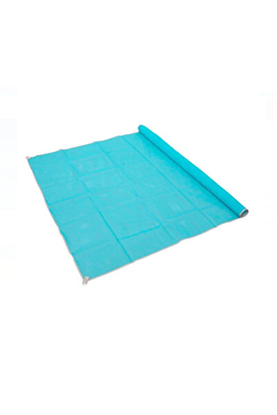 HYVESTO Patura de Plaja Sand-Free, 2 x 1.5 m, Tehnologie Inteligenta Anti-Nisip cu 2 Straturi, Rogojina pentru Picnic, Camping si Exterior, Poliester Rezistent, Albastru Ciel