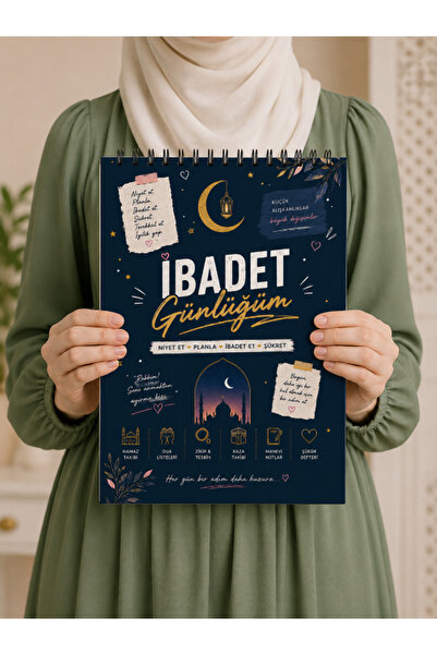 Pembe Yayınevi İbadet Günlüğü - Namaz & Zikir Takip Çizelgesi - İslami Planlayıcı