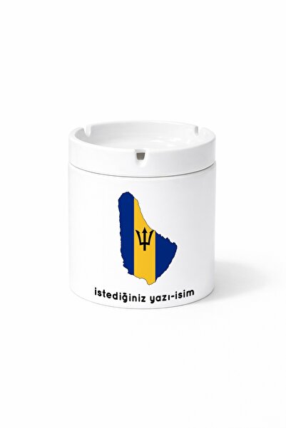 Kirbi Reklam Flag Barbados Flag Illustration Country Double Sided Printed Ash...