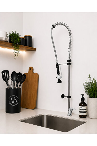 vb vitrinbanyo Professional Spiral Industrial Kitchen Faucet – Flexible Head ...
