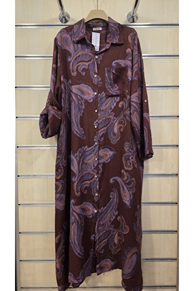 Park Moda Italian Linen Dress Long Sleeve Shawl Pattern