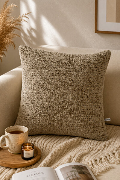 Typoniq Attitude Included Nora Woven Mink Throw Pillow Cover 43X43