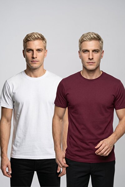 fevien Advantageous 2-pack: men's basic t-shirt set