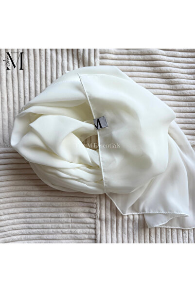 The M Essentials White Powder Chiffon Hijab