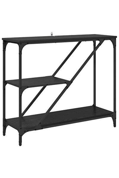 vidaxl Masă de consolă Stejar Negru 88,5 x 30 x 75 cm Lemn compozit