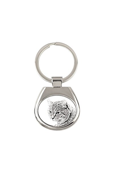 Art - Dog Art-Dog Breloc Pisică Lince Highland – Pandantiv Metalic Personaliz...