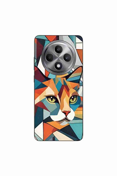 OEM Husa compatibila cu Oppo Reno12 FS Silicon Gel Tpu Model Cubic Cat Art
