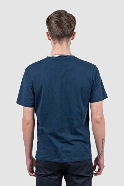 Bakers Tricou bărbătesc din bumbac, croială regulară, cu guler rotund, albastru marin - L