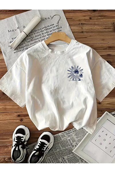 puolikuu Tricou unisex cu croială confortabilă, cu panglică și imprimeu dublu