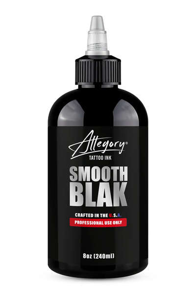 Allegory Smooth Blak 8oz Siyah Dövme Boyası – Ultra Akışkan & Profesyonel Tat...