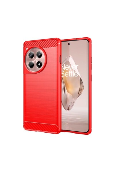 sscase Brushed Carbon Θήκη Σιλικόνης Red (OnePlus 12R 5G)