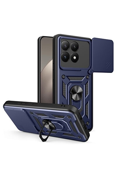 sscase Rotary Camera Lid Σκληρή Θήκη με Δαχτυλίδι Blue (Xiaomi 15T 5G)