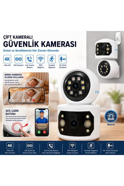 Yenimiyeni O-Kam Pro Ultra HD Wifi Özellikli Güvenlik Kamerası Bebek Kamerası...