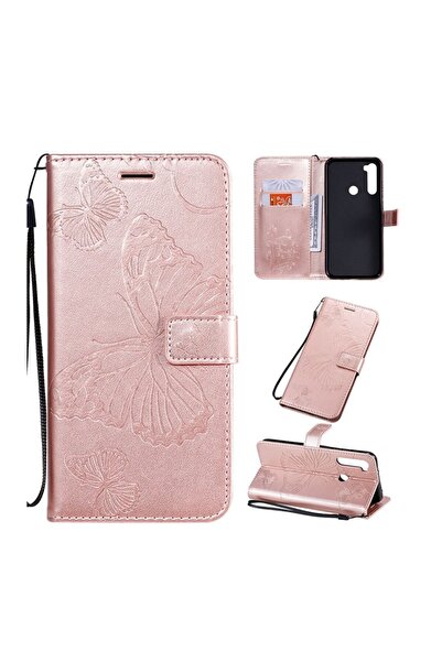 sscase Pressed Printing Butterfly Θήκη Πορτοφόλι Rose Gold (Xiaomi Redmi Note...