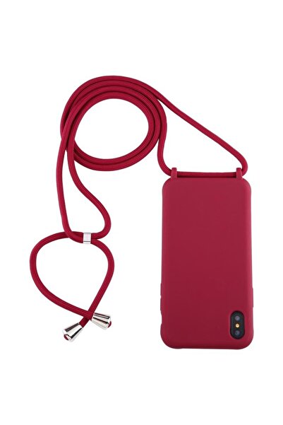 sscase Candy Color Θήκη Σιλικόνης TPU με Λουράκι Red (Apple iPhone X/Xs)