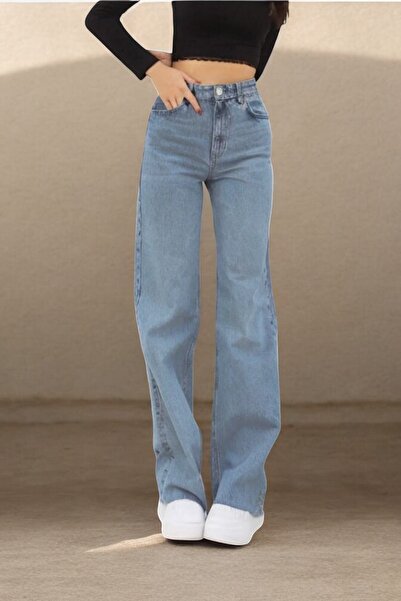 Livik Bella Kar Washed Women's Palazzo Denim Jeans