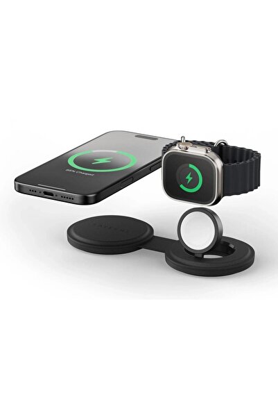 Satechi ST-QTG21K OntheGo 2-in-1 Foldable Qi2 Wireless Charger MagSafe, Black