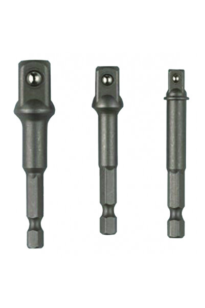 Raider Power Tools Set of 3 square adapters 1/4 HEX to 3/8 and 1/2 Raider