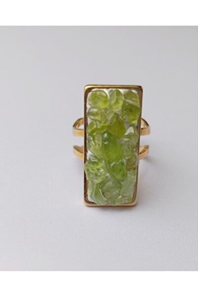 OEM Inel statement cu Peridot brut