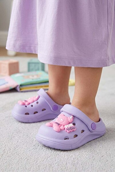 EA Sports Elit Mys303 Baby Girl Emoji Sabo Slippers Lilac