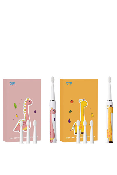 JTF Promo Pack Electric Toothbrushes for Kids (Pink + Yellow)