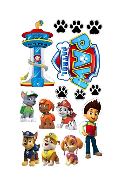 telaşe memuru PAW PATROL قابلة للأكل كعكة توستر - PAW PATROL كعكة رسمية ورقية...