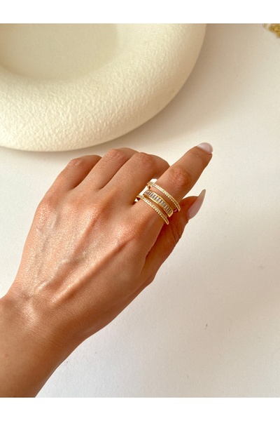 YOUES JEWELRY ÇELİK VIP KADIN TAŞLI YÜZÜK