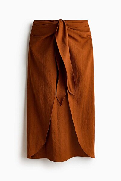 H&M Tie-detail pencil skirt