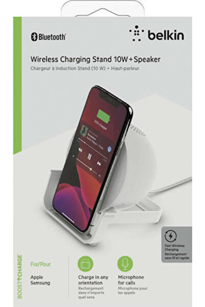 Belkin Ασύρματος Φορτιστής (Qi Pad) 10W Λευκός (AUF001VFWH)