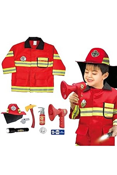 Arabest Firefighter Costume for Kids Ages 3-7, Dress Up Pretend Play Set with...
