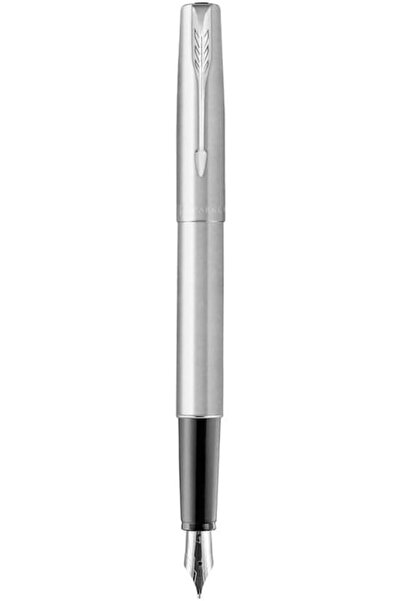 Parker Frontier Stainless Steel Fountain Pen with Chrome Clip