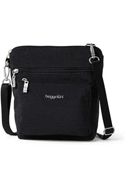 Baggallini حقيبة كروس بودي نسائية عصرية، محمية بتقنية RFID، خفيفة الوزن، مقاو...