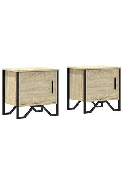 vidaxl Noptiere, 2 buc., stejar Sonoma, 40 x 30 x 40 cm, PAL
