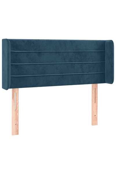 vidaxl Dark blue headboard with wings 83x16x78/88 cm Velvet