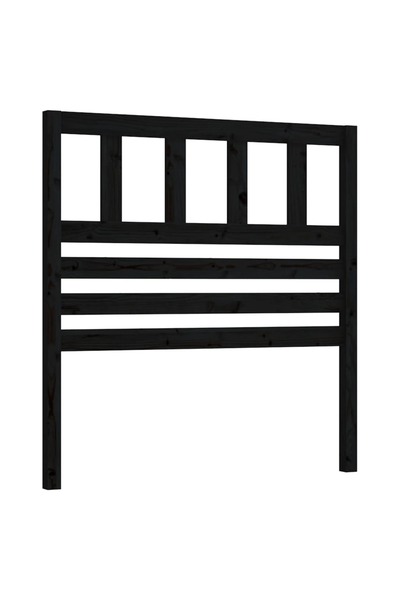 vidaxl Tăblie de pat, negru, 96x4x100 cm, lemn masiv de pin