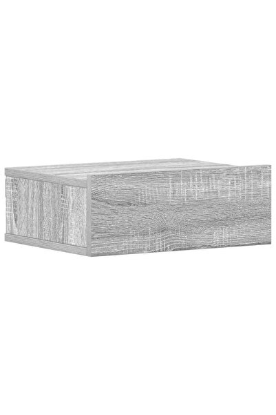 vidaxl Floating bedside table, sonoma grey, 40x30x15 cm, processed wood