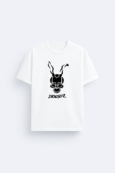 cesita Μπλουζάκι Donnie Darko με στάμπα και λευκή λαιμόκοψη