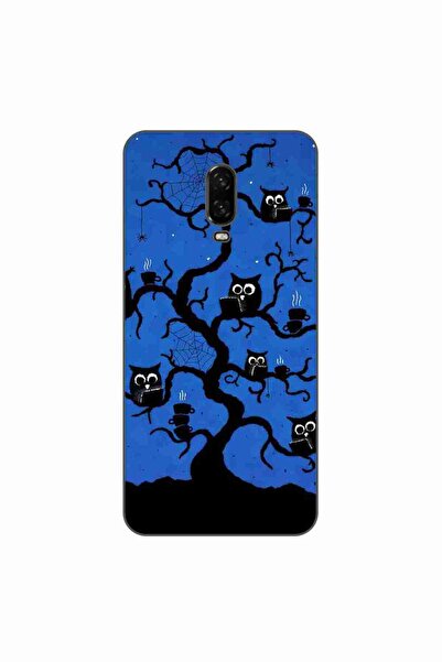 OEM Husa compatibila cu OnePlus 6T Silicon Gel Tpu Model Halloween Tree Owls