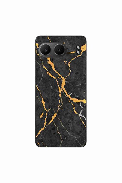 OEM Husa compatibila cu OnePlus Nord 4 Silicon Gel Tpu Model Noir Gold Marble
