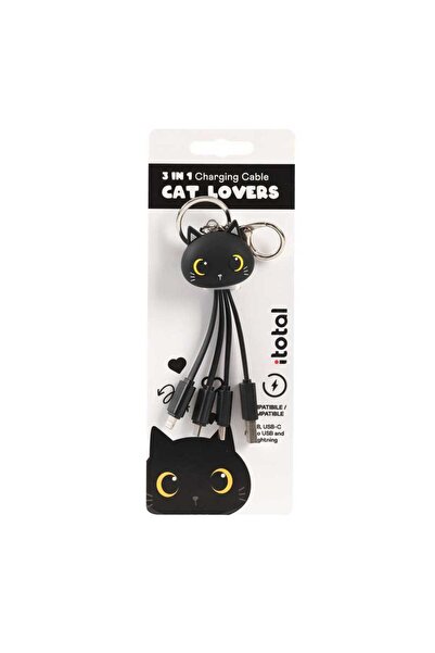 TOTAL i-TOTAL Ποικιλία 3 σε 1 Καλώδιο Black Cat
